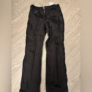 Zara Black jeans with Unique Side Detailing